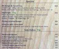 Goa's Ark menu 6