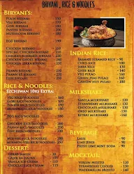 Night Feast menu 3