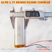 Pin Li - Po 3.7V 3000/3200Mah 903090 983090 (Lithium Polymer) Cho Loa Bluetooth, Định Vị Gps, Bàn Phím Máy Tính, Máy Ghi Âm