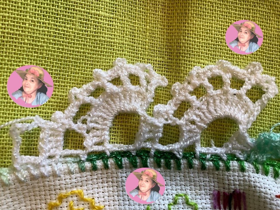 Bella muestra de orilla en gancho o crochet 