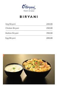 O'Biryani menu 1