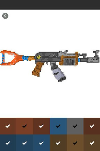 fortnite pixel art games color by number screenshot 1 - fortnite weapons pixel art