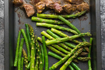 Make Ahead Hoisin Ginger Steak, Asparagus & Green Beans