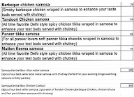 Samosa Central menu 2