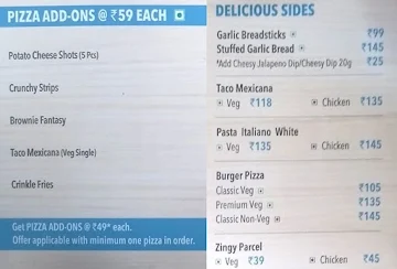 Domino's Pizza menu 