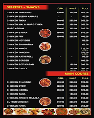 Malik Chicken Point menu 1