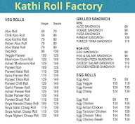 Kathi Roll Factory menu 1