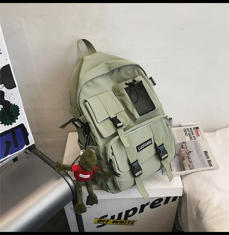 Mochila Coreana Harajuku Ulzzang para Estudantes do Ensino Médio Júnior Design Moderno e Juvenil Ideal para a Escola Conforto e Estilo