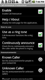 License for CallAnnouncer apk