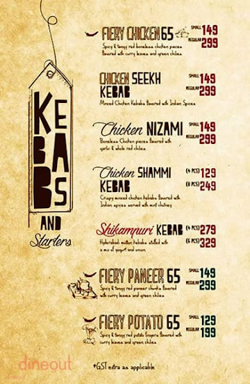 Biryani Blues menu 