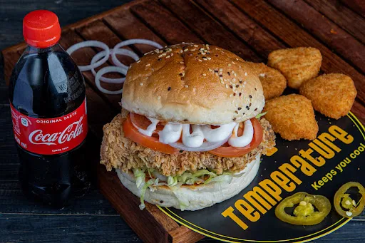 Chicken Zinger Burger + Chicken Nugget (4Pcs) + Drink