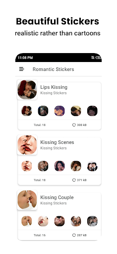 Screenshot Romantic Stickers - WAStickers