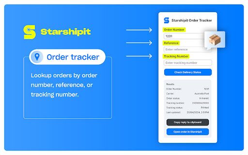 Starshipit Order Tracker