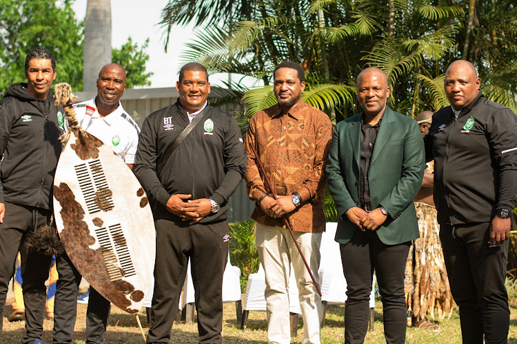 AmaZulu FC officials with new Zulu King Misuzulu.