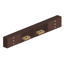 リビング収納棚_ブラウン