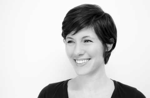 Black and white photo of Anna Hodges, Director of Product Strategy.