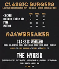 Jimis Burger menu 1