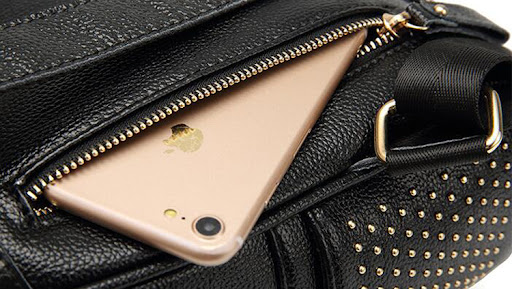 Title 5, Casual Bee Ladies Leather Rivet Backpack, a sty...