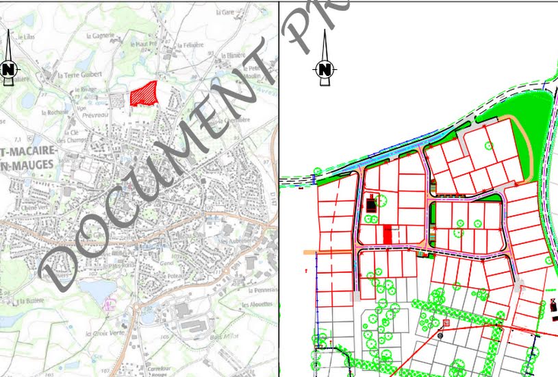  Vente Terrain à bâtir - à La Renaudière (49450) 