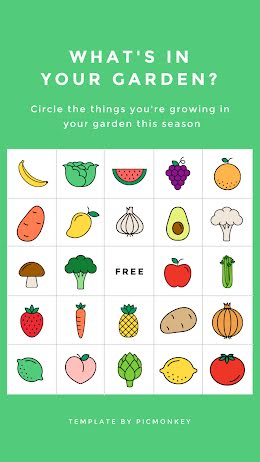 Fruit & Veggie Bingo - Instagram Bingo  item