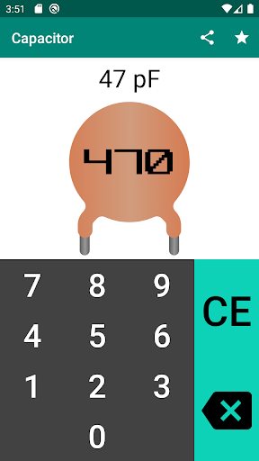 Screenshot Capacitor Code - Calculator