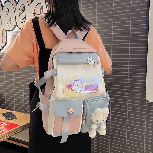 Title 5, Girls Large Capacity Backpack Nylon with Contr...