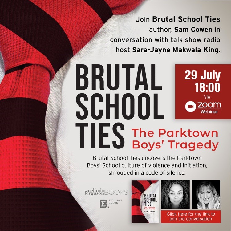 Join Cowen in conversation with Sara-Jayne Makwala King for a virtual discussion on 'Brutal School Ties'.