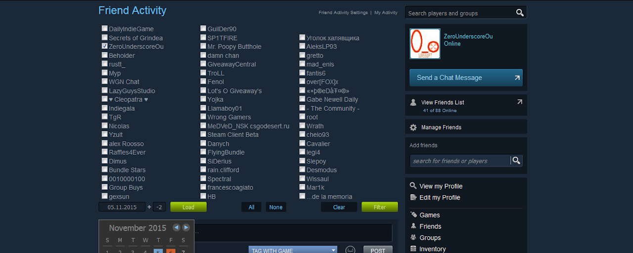 Steam Activity Filter Preview image 2