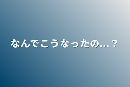 なんでこうなったの...？