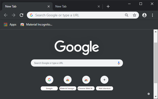 Material Incognito Rick Dark Theme chrome extension