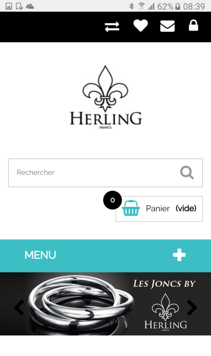 Android application HERLING BIJOUX SHOPPING screenshort