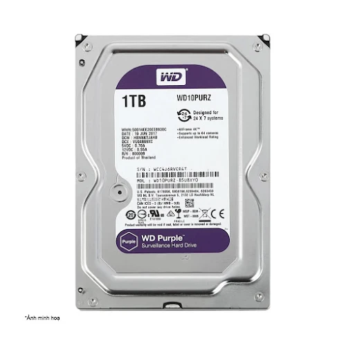 Ổ cứng HDD Western Digital Purple 1TB 3.5" SATA 3 - WD10PURZ