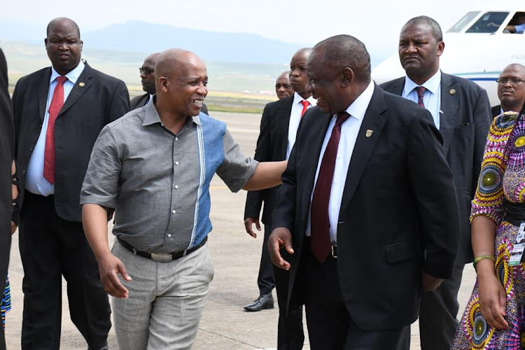 Eastern Cape premier Phumulo Masualle and president Cyril Ramaphosa on Sunday December 16 2018 in Mthatha, Eastern Cape for a Reconciliation Day event.