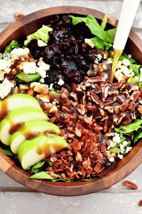 Click Here for Recipe: Apple, Bacon and Gorgonzola Salad with Sweet Balsamic Vinaigrette