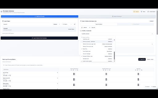 Permission Optimizer (Salesforce FLS)