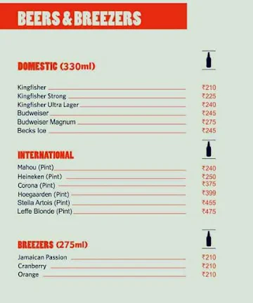 Barbeque Nation menu 