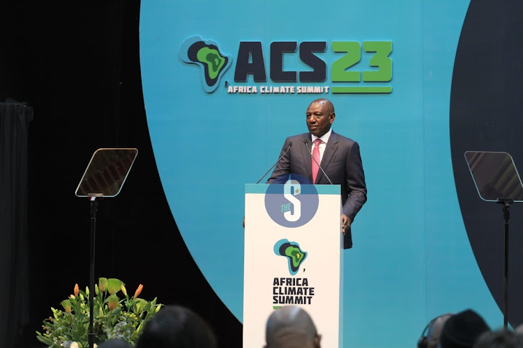 President William Ruto during the Africa Climate Summit at KICC on September 4, 2023.
