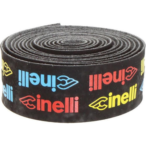 Cinelli Logo Velvet Handlebar Tape - Black/Multi Color