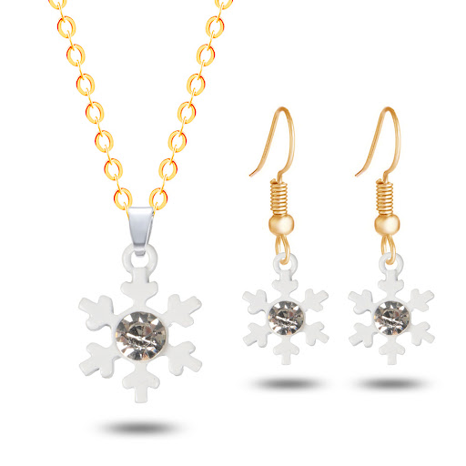 Title 8, Christmas Series Set Necklace Earrings Festive ...