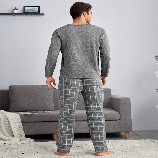 Title 3, Mens Thin Section Plaid Loungewear Outer Pants...