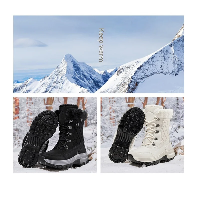 Title 5, Bottes de neige femme montantes, chaudes, doubl...
