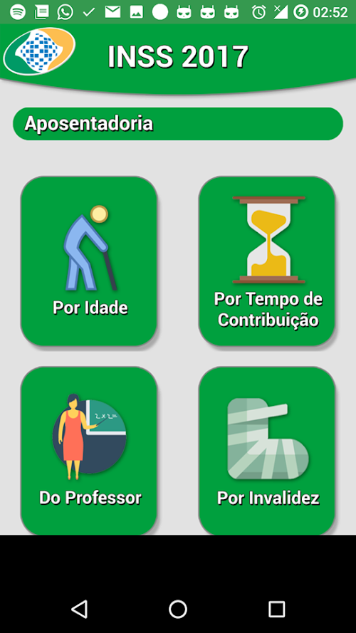Android application INSS 2017 screenshort