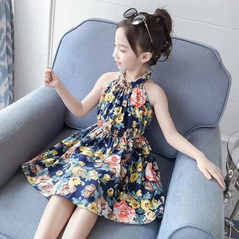 Meisjesjurk nieuw kinderen zomer buitenlandse prinses baby net rood Koreaans korte mouw trend. Schattig en trendy.