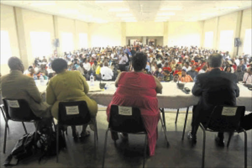 PACKED: Rhoda Yende Hall in Sharpeville, where hearings were held on the Protection of Information Bill. Photo: Mabuti Kali