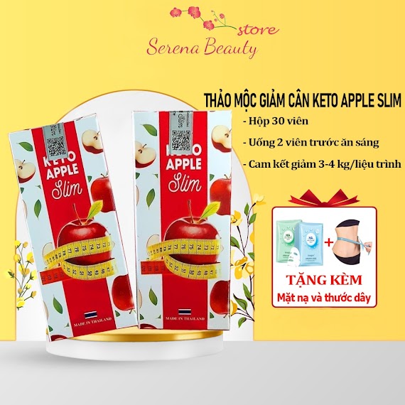 Giảm Cân Keto Apple Slim Trà Giảm Cân Nhanh Cấp Tốc An Toàn Thảo Mộc Không Phải Thuốc Giảm Cân