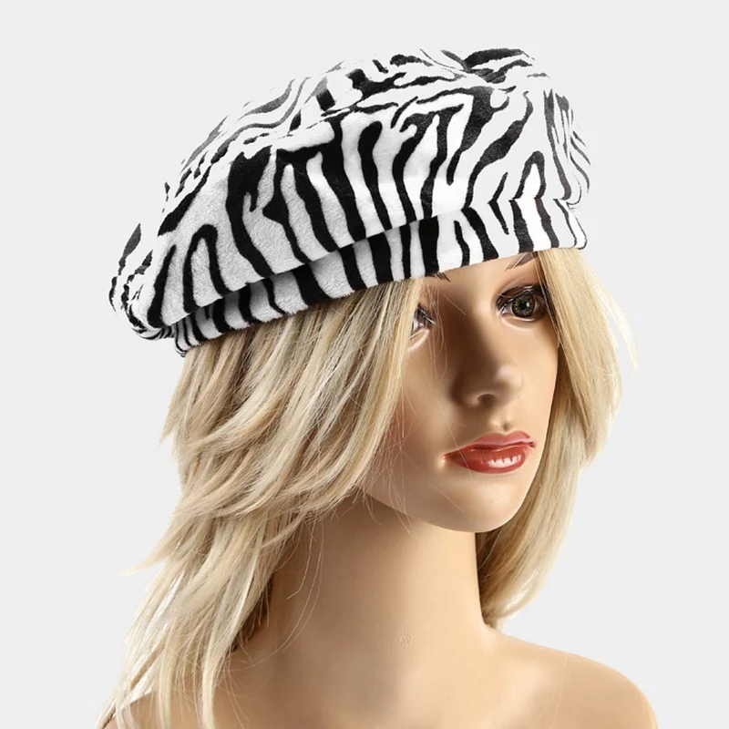 Cappello da pittore caldo per tutti i tipi di berretto da strada alla moda con motivo mucca