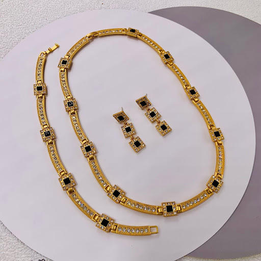 Title 1, Black Moissanite Electroplated Real Gold Matt G...