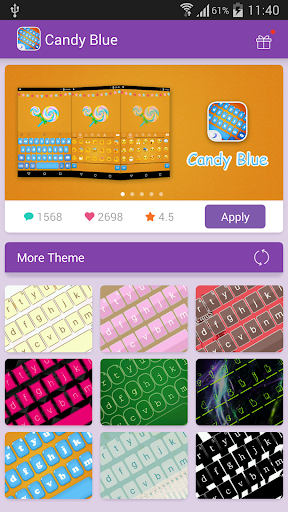 Emoji Keyboard-Candy Blue