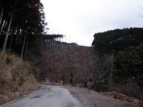 前方に歩く予定の尾根