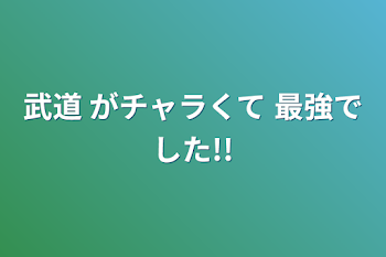 武道 がチャラくて 最強でした!!